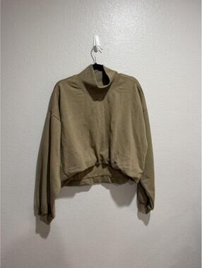 Anthropologie Pilcro Cropped Mock Neck Sweatshirt XL NWT